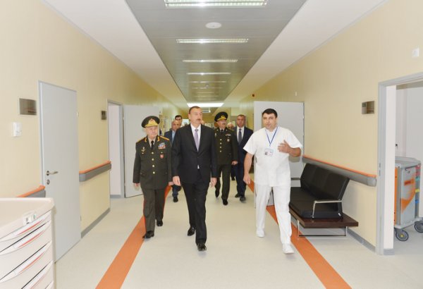 Prezident İlham Əliyev Silahlı Qüvvələrin Baş Klinik Hospitalının ikinci müalicə korpusunun açılışında iştirak edib (FOTO)