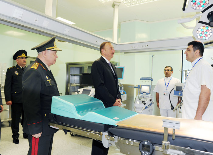 Prezident İlham Əliyev Silahlı Qüvvələrin Baş Klinik Hospitalının ikinci müalicə korpusunun açılışında iştirak edib (FOTO)