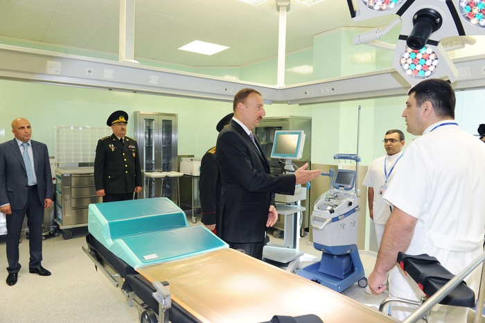 Prezident İlham Əliyev Silahlı Qüvvələrin Baş Klinik Hospitalının ikinci müalicə korpusunun açılışında iştirak edib (FOTO)