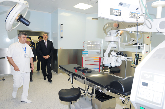 Prezident İlham Əliyev Silahlı Qüvvələrin Baş Klinik Hospitalının ikinci müalicə korpusunun açılışında iştirak edib (FOTO)