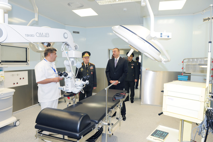 Prezident İlham Əliyev Silahlı Qüvvələrin Baş Klinik Hospitalının ikinci müalicə korpusunun açılışında iştirak edib (FOTO)