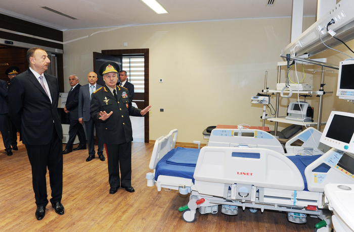 Prezident İlham Əliyev Silahlı Qüvvələrin Baş Klinik Hospitalının ikinci müalicə korpusunun açılışında iştirak edib (FOTO)