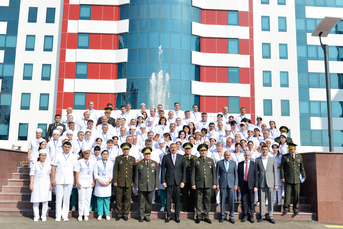 Prezident İlham Əliyev Silahlı Qüvvələrin Baş Klinik Hospitalının ikinci müalicə korpusunun açılışında iştirak edib (FOTO)
