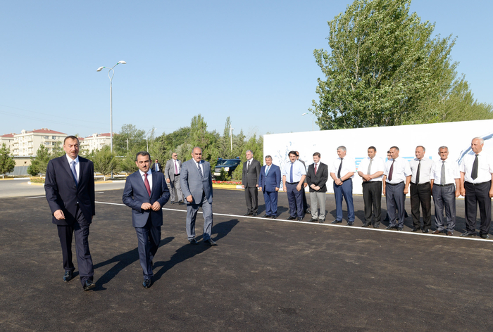 İlham Əliyev Şirvan şəhərinə içməli suyun verilməsi mərasimində iştirak edib (FOTO)