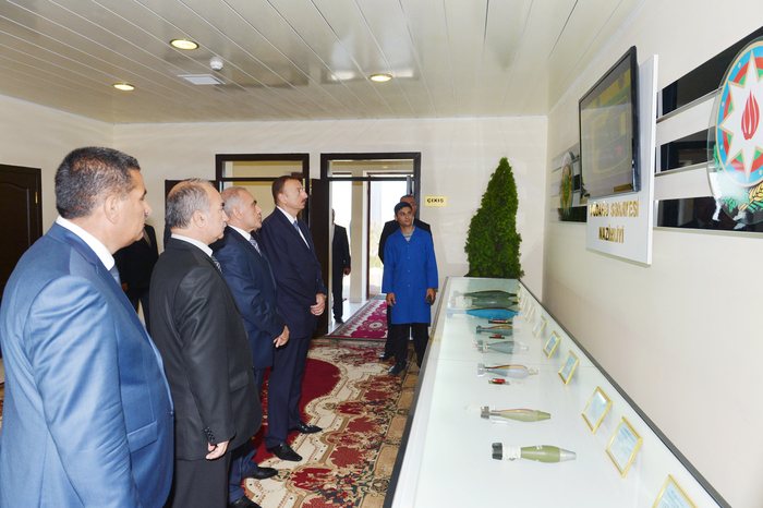 Prezident İlham Əliyev Şirvandakı “Araz” zavodunda döyüş sursatlarının utilizasiya mərkəzinin açılışında iştirak edib (FOTO)