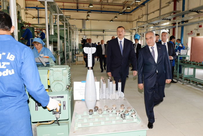 Prezident İlham Əliyev Şirvandakı “Araz” zavodunda döyüş sursatlarının utilizasiya mərkəzinin açılışında iştirak edib (FOTO)