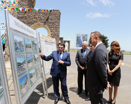 Prezident İlham Əliyev yenidən qurulan Tovuz-Qovlar-Ağbaşlar avtomobil yolunun açılışında iştirak edib (FOTO)