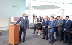 Azərbaycan Prezidenti Ağstafa şəhərinin su təchizatı və kanalizasiya sistemlərinin yenidənqurmadan sonra istifadəyə verilməsi mərasimində iştirak edib (FOTO)