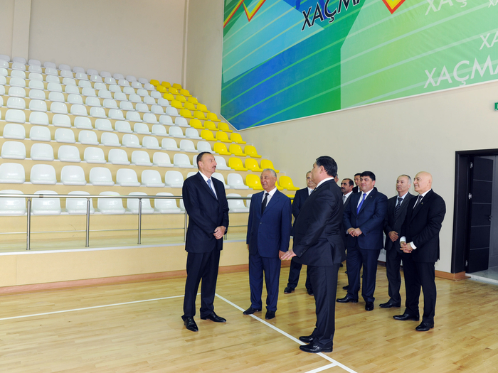 Prezident İlham Əliyev Xaçmaz Olimpiya İdman Kompleksinin açılış mərasimində iştirak edib (FOTO)