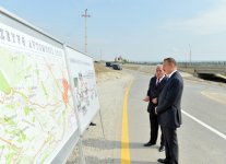Prezident İlham Əliyev Şabran-Pirəbədil-Zeyvə avtomobil yolunun açılışında iştirak edib (FOTO)