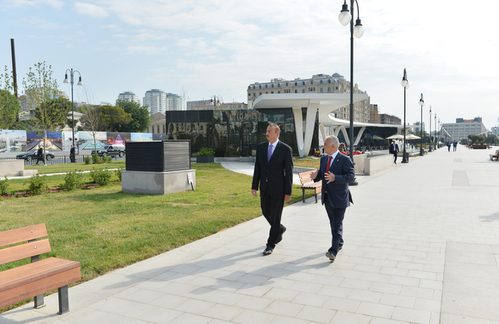 Prezident İlham Əliyev Bakıda yeraltı avtomobil dayanacağının açılışında iştirak edib (FOTO)