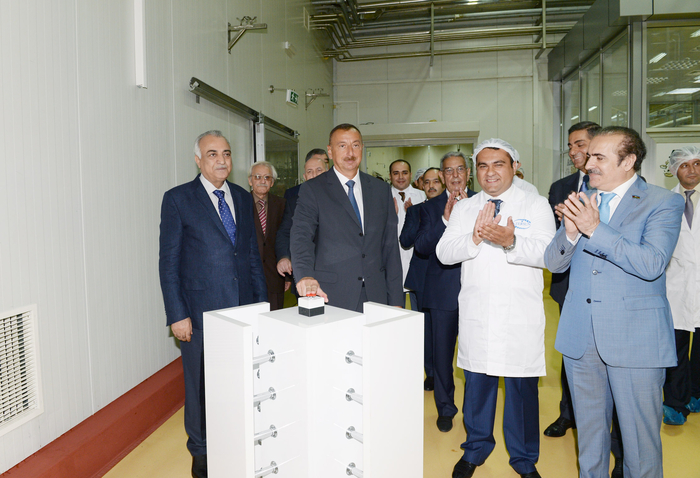 Prezident İlham Əliyev Kürdəmirdə heyvandarlıq və süd kompleksi ilə tanış olub (FOTO)