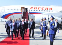 Rusiya Prezidenti Vladimir Putin Azərbaycana səfərə gəlib (FOTO)