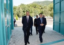 İlham Əliyev İsmayıllıda Su Elektrik Stansiyasının açılışında iştirak edib (FOTO)
