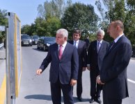 İlham Əliyev yenidən qurulan Qaraməryəm-İsmayıllı-Şəki avtomobil yolunun Qəbələ-Oğuz hissəsinin açılışında iştirak edib (FOTO)
