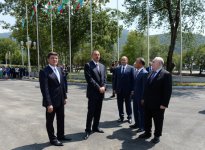 Prezident Qəbələdə Heydər Əliyev Konqres Mərkəzinin açılışında iştirak edib (FOTO)