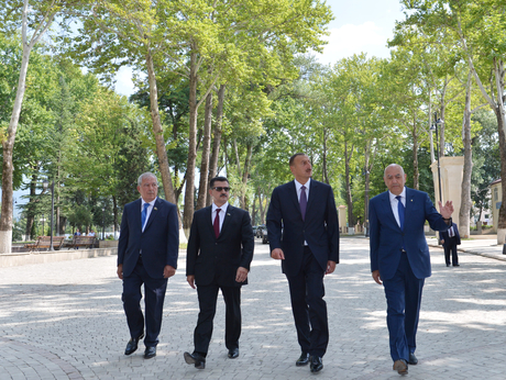 Prezident İlham Əliyev İsmayıllı rayonunda səfərdədir (FOTO)