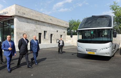 İlham Əliyev İsmayıllıda avtovağzalın açılışında iştirak edib (FOTO)