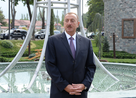 İlham Əliyev İsmayıllı şəhərinə içməli suyun verilməsi mərasimində iştirak edib (FOTO)