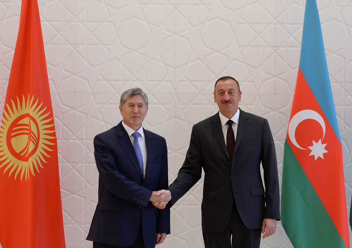 İlham Əliyev Qəbələdə türkiyəli və qırğızıstanlı həmkarları ilə görüşüb (FOTO)