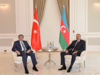 İlham Əliyev Qəbələdə türkiyəli və qırğızıstanlı həmkarları ilə görüşüb (FOTO)