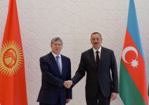 İlham Əliyev Qəbələdə türkiyəli və qırğızıstanlı həmkarları ilə görüşüb (FOTO)