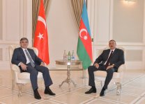 İlham Əliyev Qəbələdə türkiyəli və qırğızıstanlı həmkarları ilə görüşüb (FOTO)