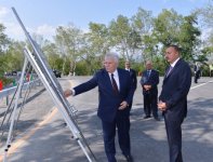 Prezident Şəkidə Aşağı Küngüt-Aydınbulaq avtomobil yolunun yenidənqurmadan sonra açılışında iştirak edib (FOTO)