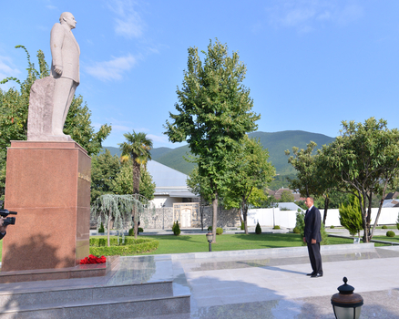 İlham Əliyev Şəkidə səfərdədir (FOTO)