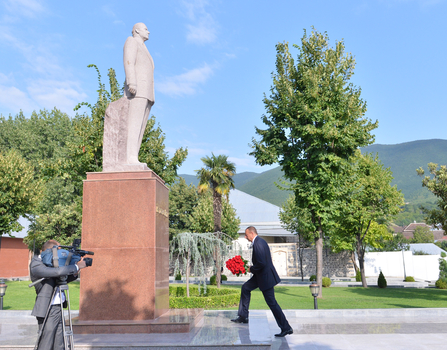 İlham Əliyev Şəkidə səfərdədir (FOTO)