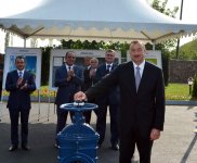 Prezident İlham Əliyev Qax şəhərinin su təchizatı və kanalizasiya sistemləri kompleksinin istifadəyə verilməsi mərasimində iştirak edib (FOTO)
