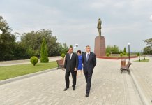 Azərbaycan Prezidenti İlham Əliyev Balakən rayonuna səfərə gəlib (FOTO)