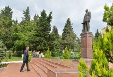 İlham Əliyev Zaqatala rayonuna səfərə gəlib (FOTO)