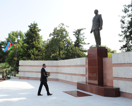 Azərbaycan Prezidenti İlham Əliyev Qax rayonuna səfərə gəlib (FOTO)