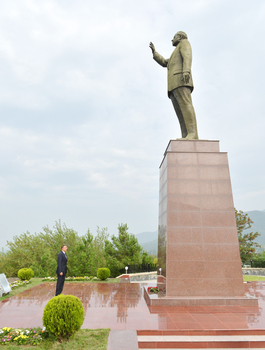 Azərbaycan Prezidenti İlham Əliyev Balakən rayonuna səfərə gəlib (FOTO)