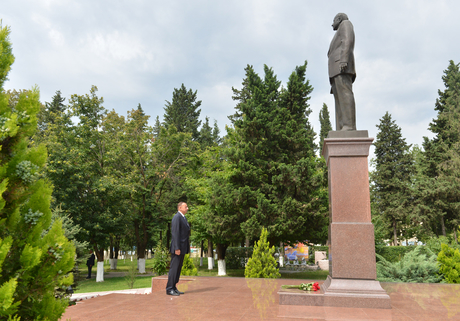 İlham Əliyev Zaqatala rayonuna səfərə gəlib (FOTO)