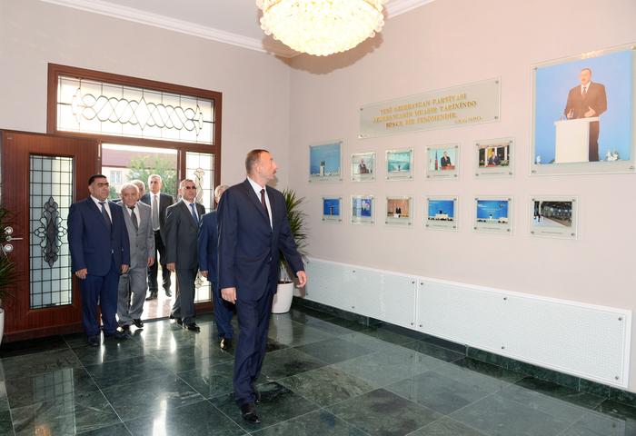 Yeni Azərbaycan Partiyası Ağcabədi rayon təşkilatının yeni inzibati binasının açılışı olub (FOTO)