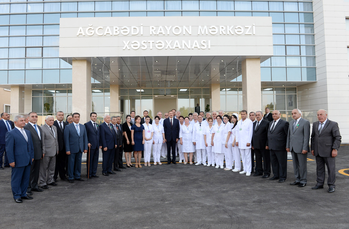 Ağcabədi Rayon Mərkəzi Xəstəxanası istifadəyə verilib (FOTO)