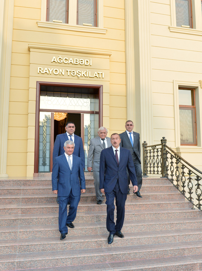 Yeni Azərbaycan Partiyası Ağcabədi rayon təşkilatının yeni inzibati binasının açılışı olub (FOTO)