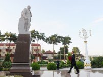 Prezident İlham Əliyev Ağcabədi rayonuna səfərə gəlib (FOTO)