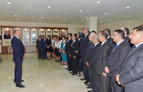 Prezident İlham Əliyev Saatlı Olimpiya İdman Kompleksinin açılışında iştirak edib (FOTO)