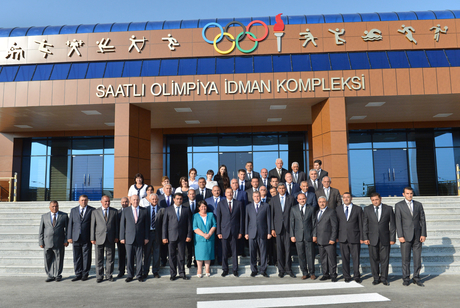 Prezident İlham Əliyev Saatlı Olimpiya İdman Kompleksinin açılışında iştirak edib (FOTO)