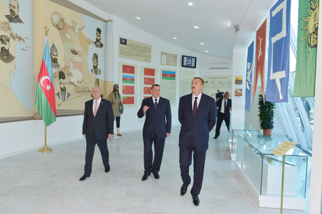 Prezident İlham Əliyev Saatlıda Bayraq Meydanı və Muzeyi ilə tanış olub (FOTO)