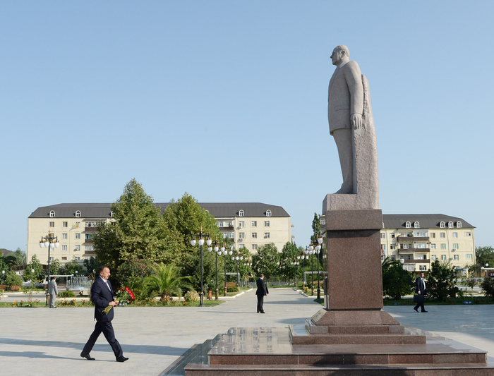Prezident İlham Əliyev Masallı rayonuna səfərə gəlib (FOTO)