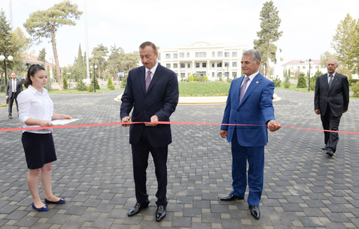 Prezident İlham Əliyev Biləsuvarda Heydər Əliyev Mərkəzinin açılışında iştirak edib (FOTO)