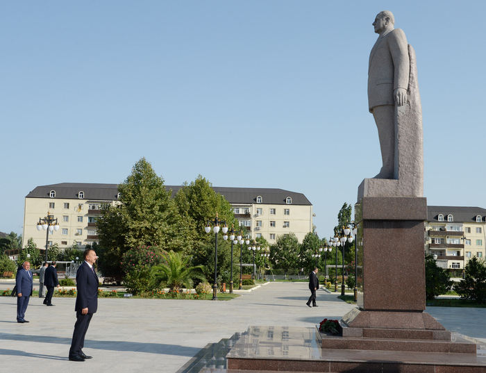 Prezident İlham Əliyev Masallı rayonuna səfərə gəlib (FOTO)