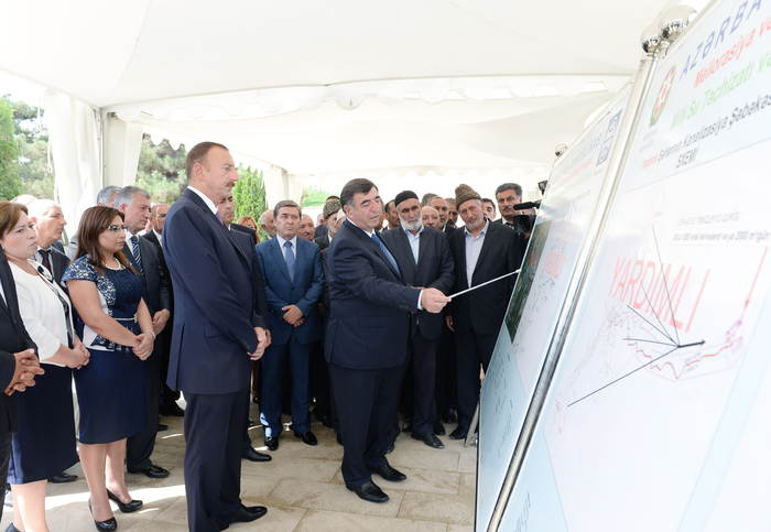 Yardımlı şəhərinə içməli su verilib (FOTO)
