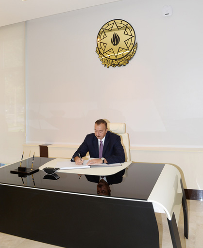 Prezident İlham Əliyev Biləsuvarda Heydər Əliyev Mərkəzinin açılışında iştirak edib (FOTO)
