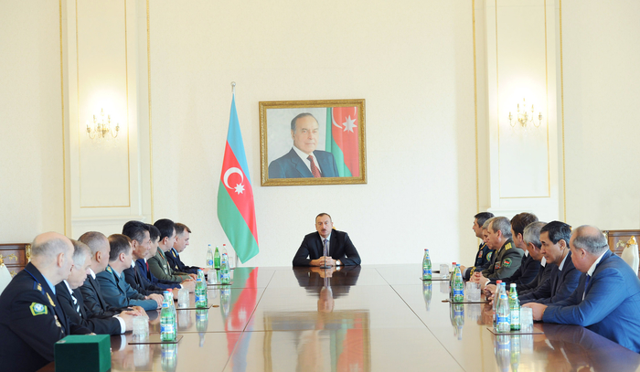 Prezident İlham Əliyev: Sərhədlər nə qədər etibarlı qorunsa, o qədər də vətəndaşlar sülh və əmin-amanlıq şəraitində yaşayacaqlar (FOTO)