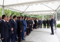 İlham Əliyev Naftalan şəhərinə içməli suyun verilməsi mərasimində iştirak edib (FOTO)